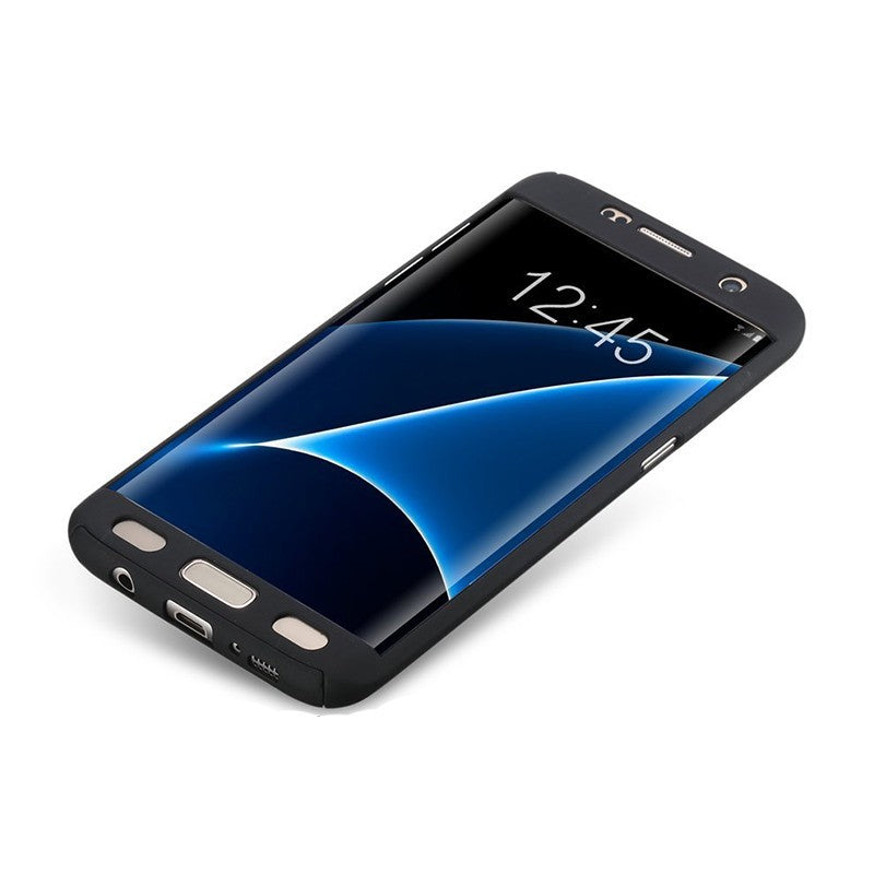 Husa Samsung Galaxy J5 2017 Full Cover 360 Negru + Folie de protectie - vivimall.ro