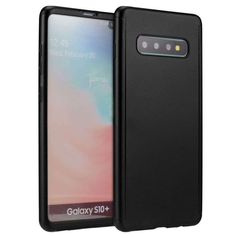 Husa Samsung Galaxy S10 Plus Full Cover 360 Negru + Folie de protectie - vivimall.ro
