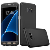 Husa Samsung Galaxy S7 Edge Full Cover 360 Negru + Folie de protectie - vivimall.ro