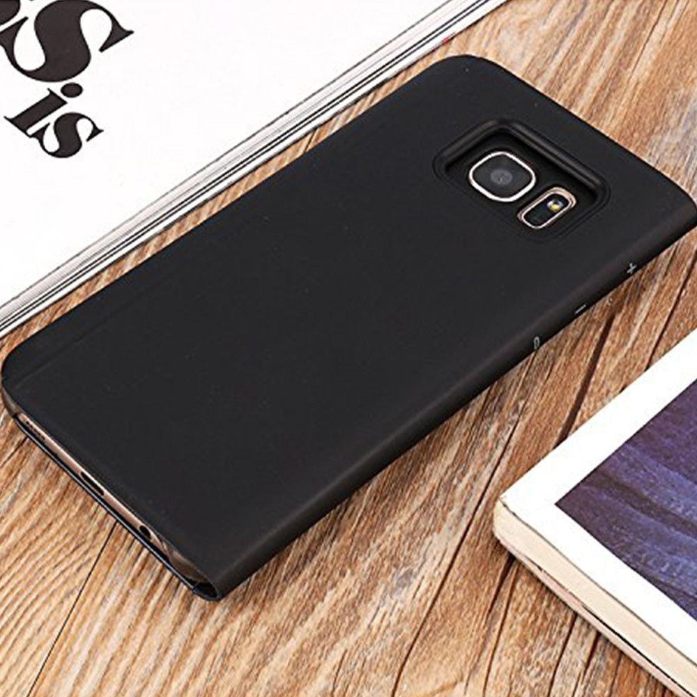 Husa Samsung Galaxy S7 Flip Cover Oglinda Negru - vivimall.ro