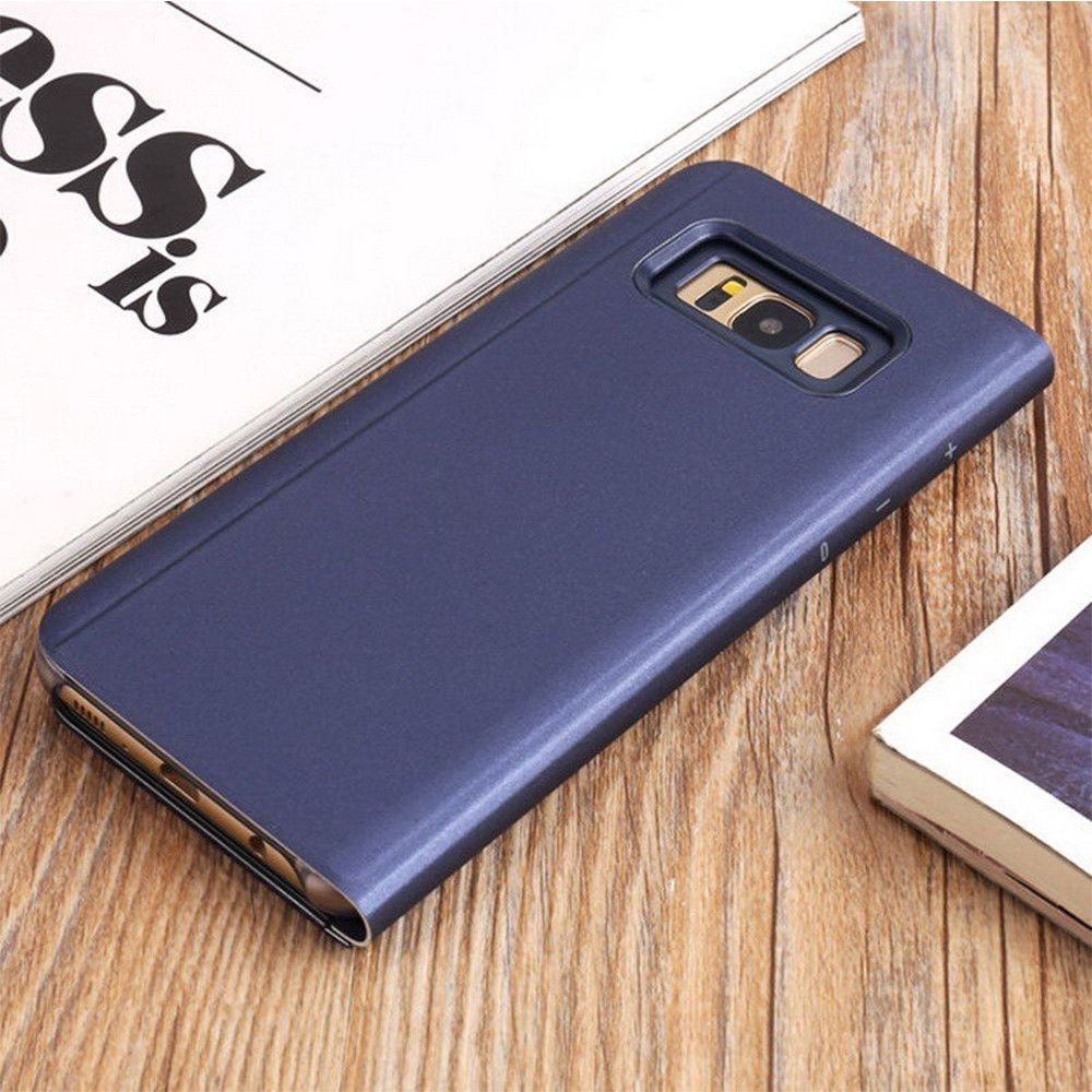 Husa Samsung Galaxy S8 Flip Cover Oglinda Albastru - vivimall.ro