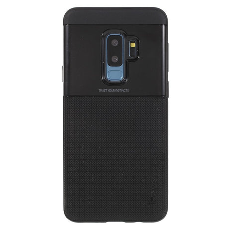 Husa Samsung Galaxy S9 Ipaky Elegant Grid Design TPU Hybrid Negru - vivimall.ro