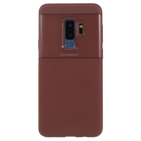 Husa Samsung Galaxy S9 Plus Ipaky Elegant Grid Design TPU Hybrid Maro - vivimall.ro