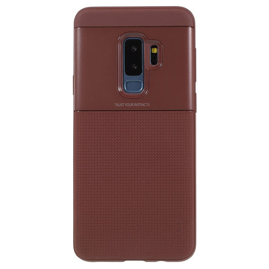 Husa Samsung Galaxy S9 Plus Ipaky Elegant Grid Design TPU Hybrid Maro - vivimall.ro