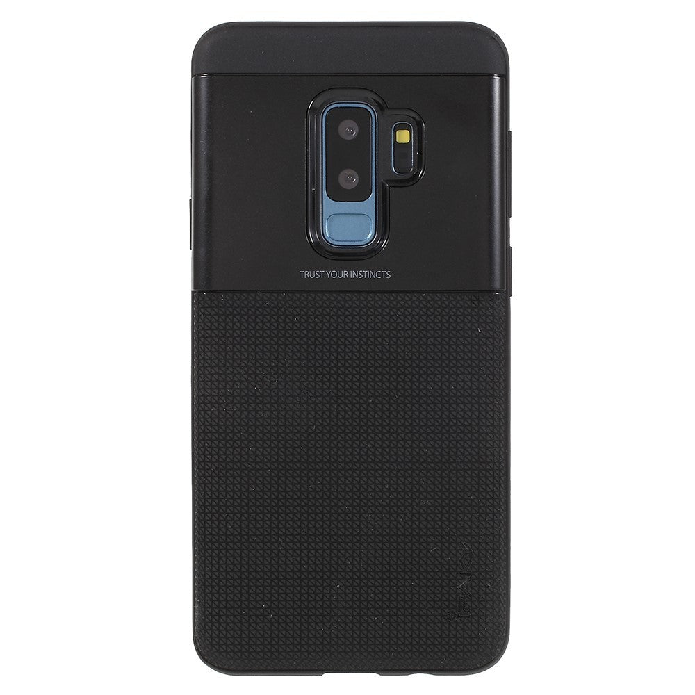 Husa Samsung Galaxy S9 Plus Ipaky Elegant Grid Design TPU Hybrid Negru - vivimall.ro