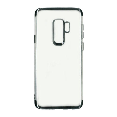 Husa Samsung Galaxy S9 Plus Transparent cu Margini Negre - vivimall.ro
