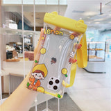 Husa subacvatica Fruity Waterproof Flippy, Snowproof, Universala, Impermeabila, cu Snur, pentru telefon sau documente, Lemon Boy, Galben - vivimall.ro