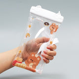 Husa subacvatica Fruity Waterproof Flippy, Snowproof, Universala, Impermeabila, cu Snur, pentru telefon sau documente, Pan Bear, Alb-Transparent - vivimall.ro