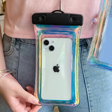 Husa subacvatica Holografica Waterproof Flippy, Snowproof, Universala, Impermeabila, cu Snur, pentru telefon sau documente, Negru - vivimall.ro