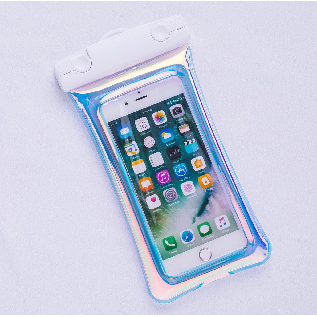 Husa subacvatica Holografica Waterproof Flippy, Snowproof, Universala, Impermeabila, cu Snur, pentru telefon sau documente, Alb - vivimall.ro