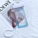 Husa subacvatica Holografica Waterproof Flippy, Snowproof, Universala, Impermeabila, cu Snur, pentru telefon sau documente, Alb - vivimall.ro