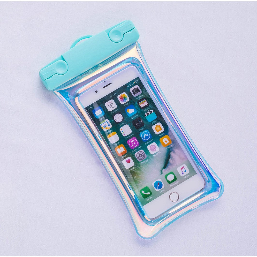 Husa subacvatica Holografica Waterproof Flippy, Snowproof, Universala, Impermeabila, cu Snur, pentru telefon sau documente, Bleu - vivimall.ro
