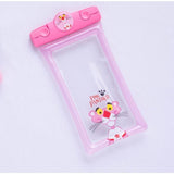 Husa subacvatica Mascot Waterproof Flippy, Snowproof, Universala, cu Snur, pentru telefon sau documente, Pantera, Roz - vivimall.ro