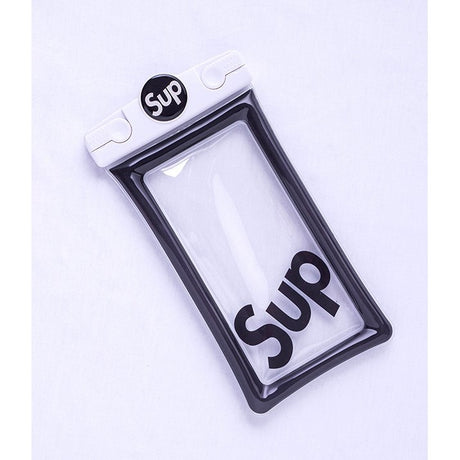 Husa subacvatica Mascot Waterproof Flippy, Snowproof, Universala, cu Snur, pentru telefon sau documente, Sup, Alb-Negru - vivimall.ro