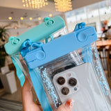 Husa subacvatica Waterproof Flippy, Snowproof, Universala, Senzoriala, cu Snur, pentru telefon sau documente, Bleu - vivimall.ro