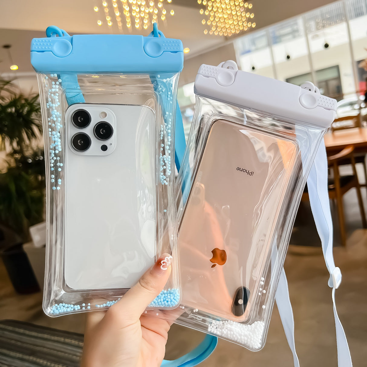 Husa subacvatica Waterproof Flippy, Snowproof, Universala, Senzoriala, cu Snur, pentru telefon sau documente, Bleu - vivimall.ro