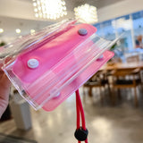 Husa subacvatica Zip Waterproof Flippy, Snowproof, Universala, Impermeabila, cu Snur, pentru telefon sau documente, Roz - vivimall.ro