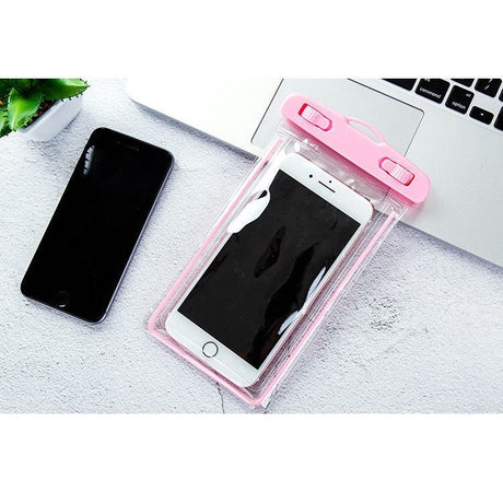 Husa subacvatica Zip Waterproof Flippy, Snowproof, Universala, Impermeabila, cu Snur, pentru telefon sau documente, Roz - vivimall.ro