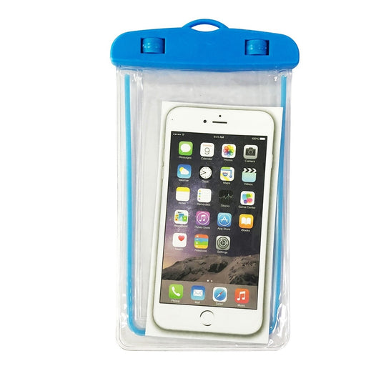 Husa subacvatica Zip Waterproof Vivimall, Snowproof, Universala, Impermeabila, cu Snur, pentru telefon sau documente, Albastru deschis - vivimall.ro