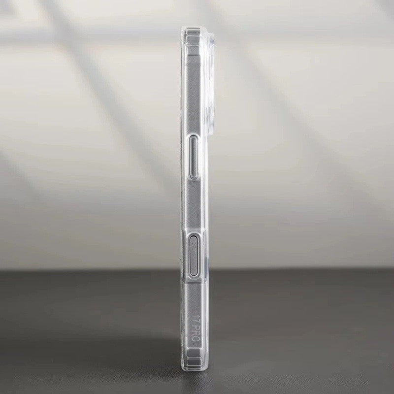 Husa Telefon, Vivimall, Compatibila Apple iPhone 17, MagSafe, Antisoc, din Silicon + TPU, Transparent - vivimall.ro