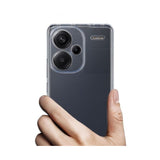 Detaliu protecție camere husă TPU transparentă Xiaomi Redmi Note 13 Pro+ 5G, margine ridicată