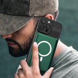 Husa Urban Armor  pentru Samsung S22 Verde inchis, Suport Auto Magnetic, Protectie Antisoc, Flippy - vivimall.ro