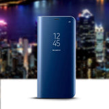 Husa Xiaomi Redmi 7A Flip Cover Oglinda Albastru - vivimall.ro