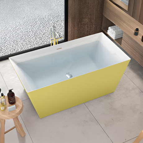 Cada Freestanding, Drepuntghiulara, Acril, Lemon Yellow - vivimall.ro
