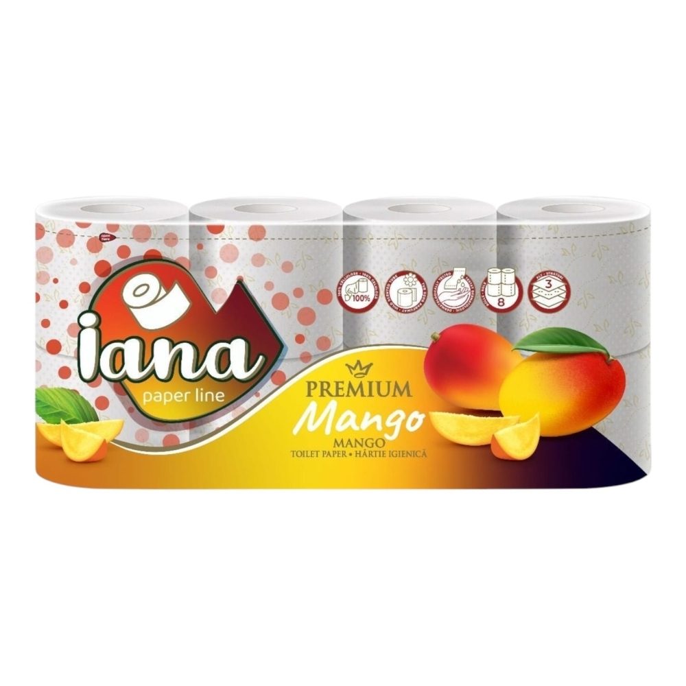 Iana Hartie Igienica 8ROLE 3STR Premium Mango