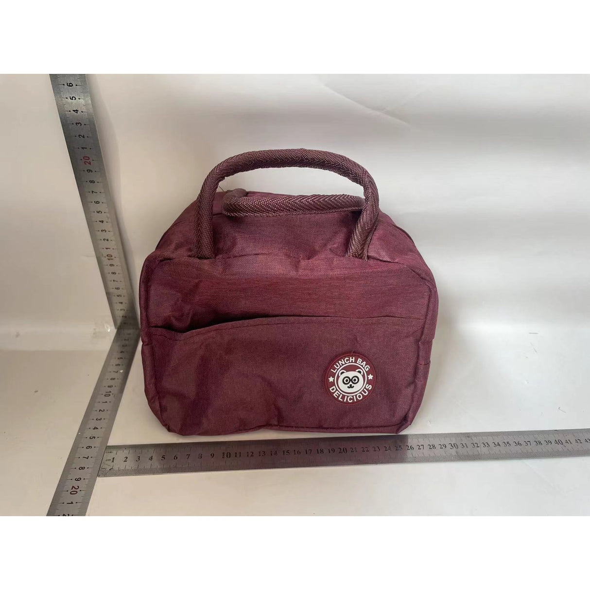 Geanta Termica pentru Pranz Flippy, Multifunctionala, Compartimentata, Impermeabila, cu Manere, Buzunar Exterior, 22x14x19 cm, Rosu