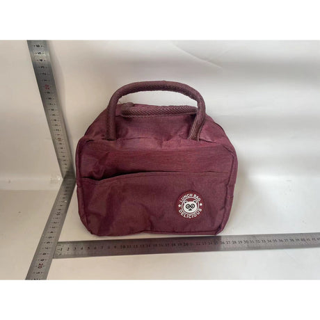 Geanta Termica pentru Pranz Flippy, Multifunctionala, Compartimentata, Impermeabila, cu Manere, Buzunar Exterior, 22x14x19 cm, Rosu