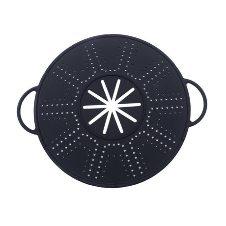 Capac Sita pentru Tigaie, Vivimall, 28 inch, Capac din Silicon pentru Scuregere, Rezistent la Remperaturi ridicate, Anti-Stropire, Deflector de Ulei, Negru - vivimall.ro
