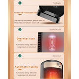 Radiator electric vertical mic Flippy, incalzitor cu 3 trepte de putere , 1800w, negru - vivimall.ro