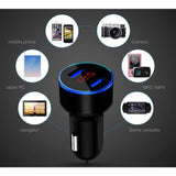 Incarcator Auto cu Afisaj Digital, Vivimall, din Metal, 3.1A, Incarcare Rapida 6A PD+QC3.0, Dublu USB, Negru - vivimall.ro