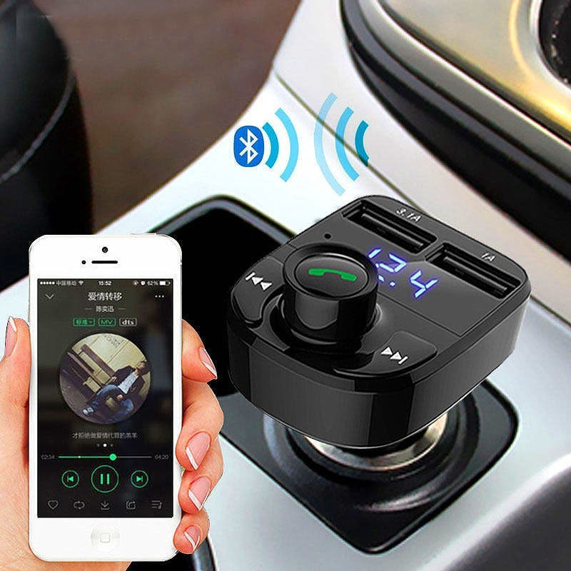Incarcator Auto Cu Mp3 Player, Bluetooth 5.0, 5V, 2 X Usb, Type C - vivimall.ro