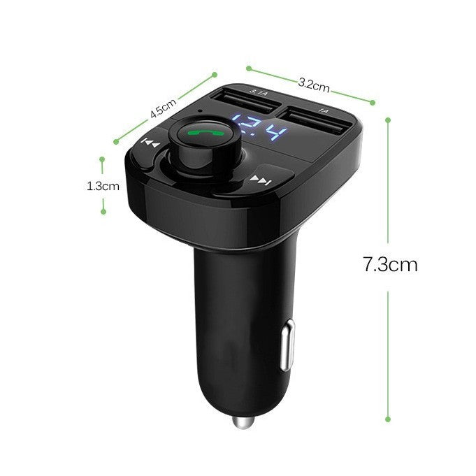 Incarcator Auto Cu Mp3 Player, Bluetooth 5.0, 5V, 2 X Usb, Type C - vivimall.ro