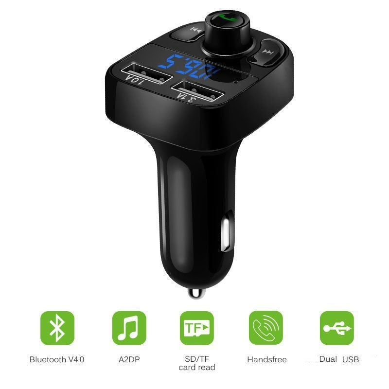 Incarcator Auto Cu Mp3 Player, Bluetooth 5.0, 5V, 2 X Usb, Type C - vivimall.ro