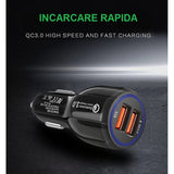 Incarcator Auto, Pentru Bricheta, Incarcare Rapida, Interfata Usb, 12V-24V - vivimall.ro