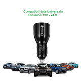 Incarcator Auto, Pentru Bricheta, Incarcare Rapida, Interfata Usb, 12V-24V - vivimall.ro