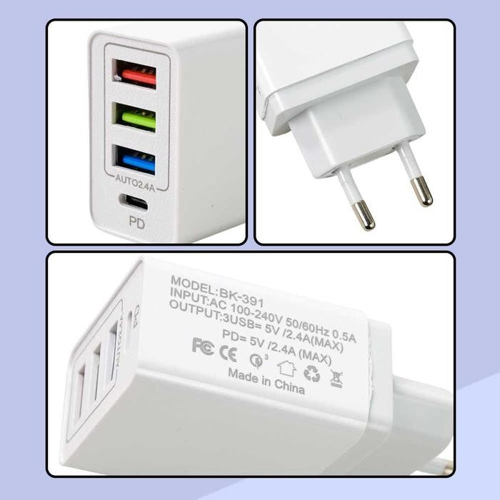Încărcător rapid Vivimall 32W Quick Charge conectat la priză europeană, utilizare practică acasă