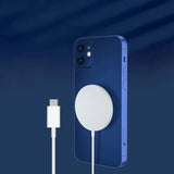 Incarcator Magnetic Wireless cu tehnologie Magsafe 15W compatibil Apple iPhone cu incarcare rapida pentru 12/12 Pro/12 - vivimall.ro