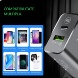 Detaliu cip protecție supraîncălzire încărcător Vivimall 20W Type-C, negru