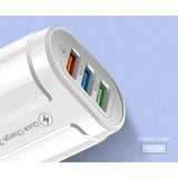 Incarcator Rapid QC3.0, Flippy, 3 Porturi USB, 2.1A, 18W, din ABS, Protectie Supraincalzire, Gama Macarons, Alb - vivimall.ro