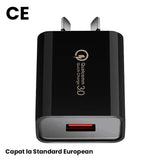 Încărcător Vivimall Fast Charge 18W QC 3.0 fără cablu, prezentare completă produs, culoare neagră
