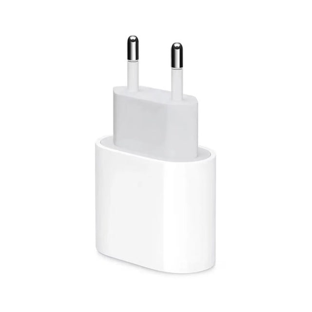 Încărcător iPhone Fast Charge PD 20W alb cu cablu 27W inclus, vedere frontală, model Vivimall