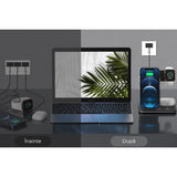 Incarcator Wireless Flippy, Statie Incarcare 3 In 1 Qi Fast Charger 15W, Incarcare Rapida, Compatibil Cu Apple Watch Toate Seriile Airpods Toate Modele si Iphone Android Samsung Huawei Xiaomi, Quick Charge, Negru - vivimall.ro