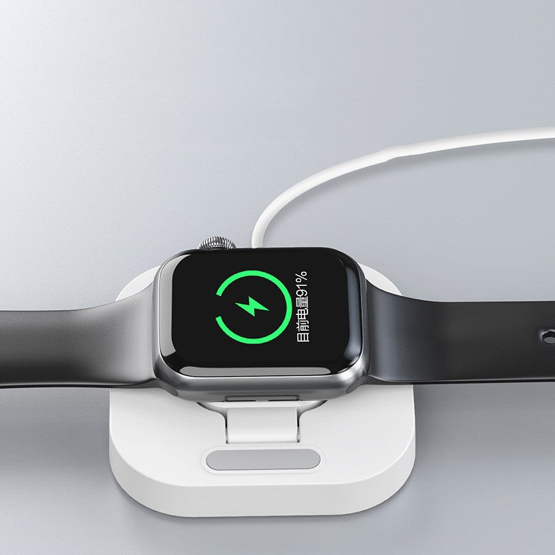 Încărcător wireless pliabil Apple Watch cu interfață USB-C, dimensiuni 7,5 x 7,5 x 1,2 cm