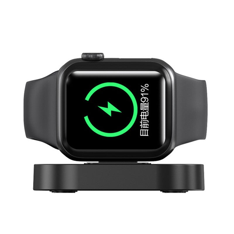 Încărcător wireless Apple Watch cu interfață TYPE-C, detaliu conector și suprafață magnetică