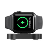 Încărcător wireless Apple Watch cu interfață TYPE-C, detaliu conector și suprafață magnetică