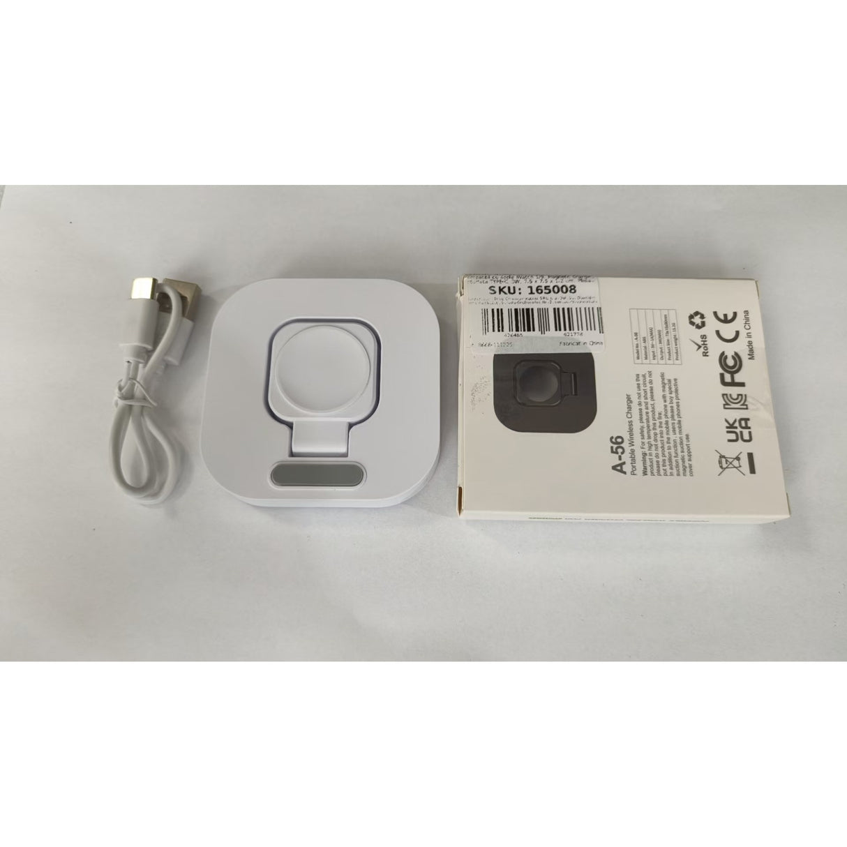 Încărcător wireless pliabil Apple Watch 3W, ambalaj și accesorii incluse